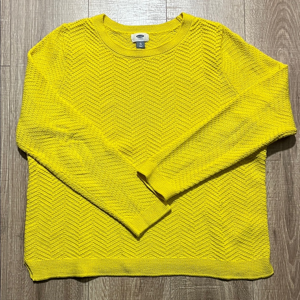 Old Navy Sunny Yellow Knit Sweater Size XL